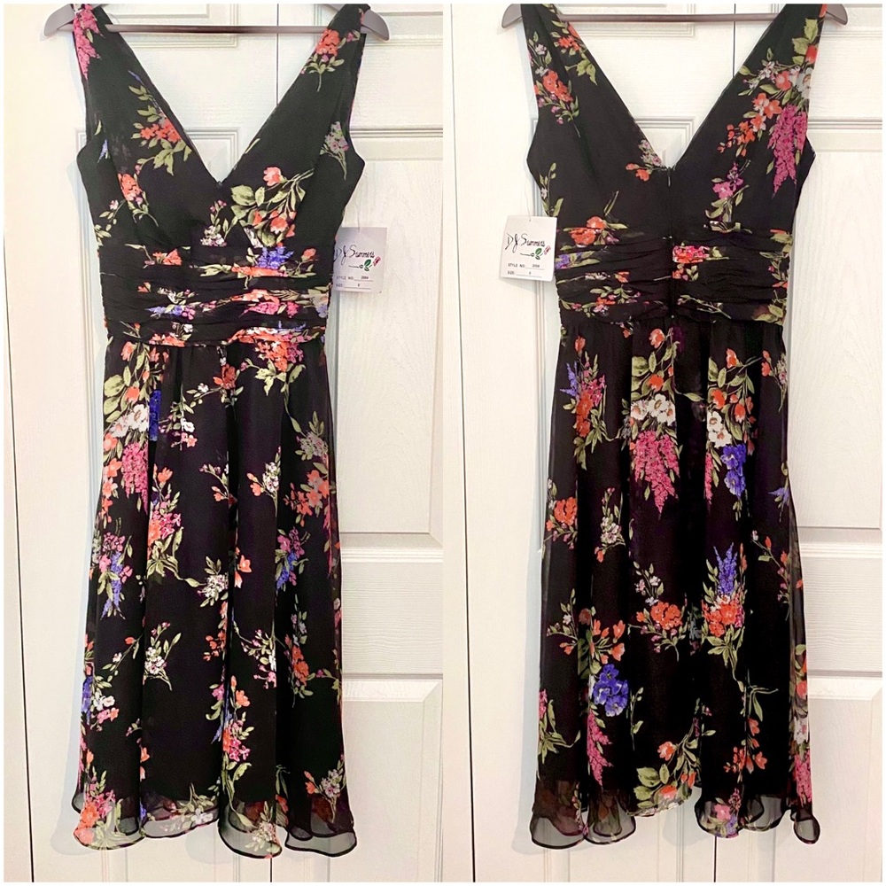Floral Black Dress D.J. Summers